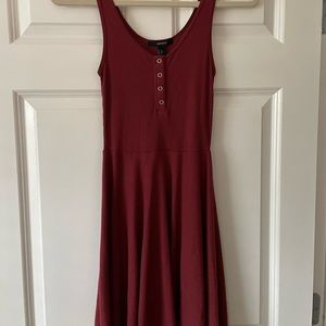 Red Button Dress Tank Top